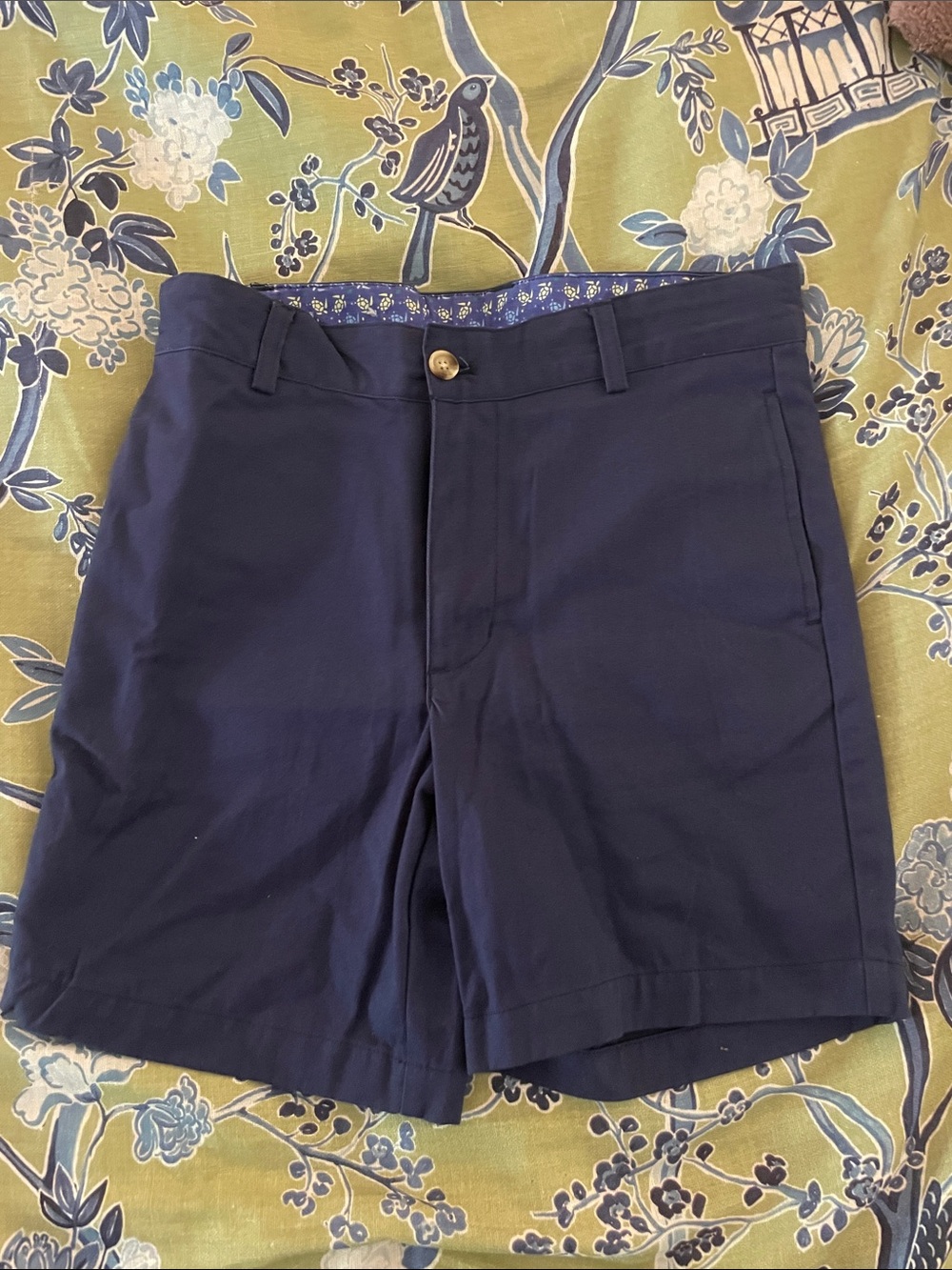 Kids Navy Cotton-Blend Shorts
